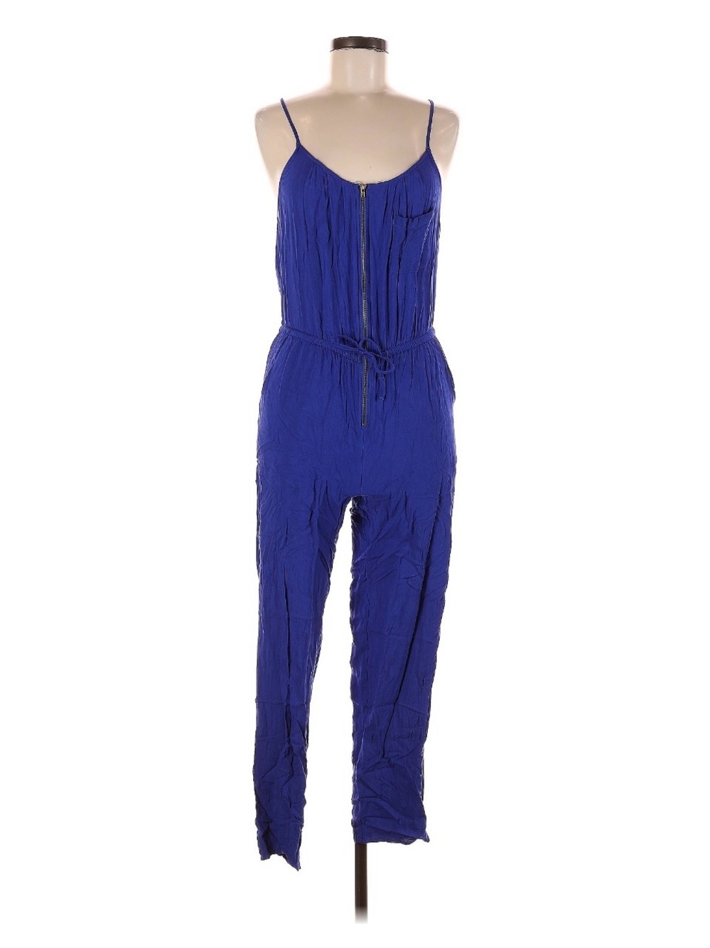 SWEET JOURNEY Sleeveless Zip-Front Jumpsuit